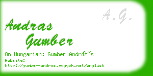 andras gumber business card
